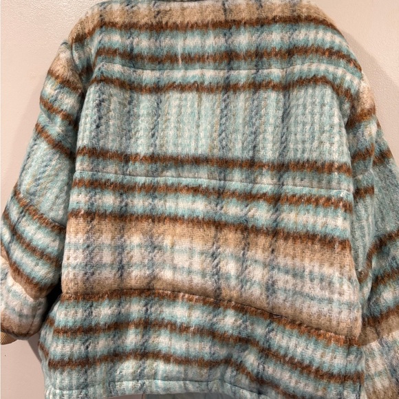 Anthropologie 3x Plaid Women's Jacket in Blue and Brown NWT - Picture 5 of 11